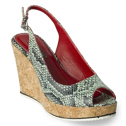 Colette Sol Anouk wedge snake green