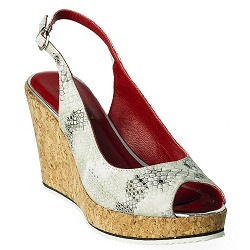 Colette Sol Anouk wedge snake white