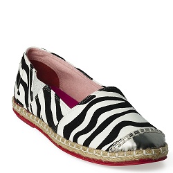 Colette Sol Lorissa espadrille zebra silver