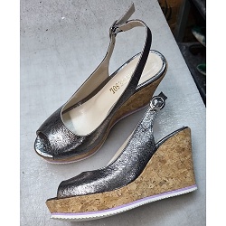 Colette Sol Wedge donker zilver